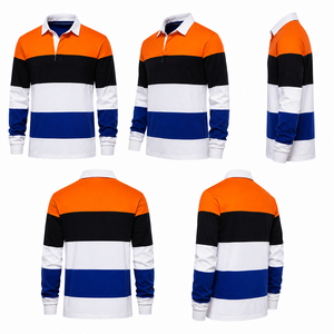 เสื้อรักบี้แขนยาวแบบทีม  รับผลิตเสื้อรักบี้ตามสั่ง  ผู้ผลิตเสื้อเจอร์ซีย์แบบ OEM ขายส่ง  พิมพ์ลายด้วยความร้อน  ผ้าโพลีเอสเตอร์ 100% ระบายอากาศได้ดี - Product Image 4