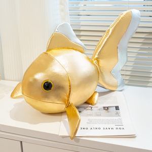Golden <b>Fish</b> Plush Pillow 31cm-50cm Soft PP Cotton Stuffed <b>Toy</b> Unisex Decorative Cushion for Kids and Home - Product Image 1