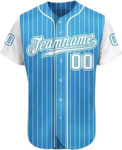 Camiseta de Béisbol con Rayas, Diseño Personalizado, Sublimación Completa, Marca Privada, Ropa Deportiva Ligera - Product Image 3
