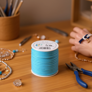 Corda da Marinaio Ilan 4mm 14.3m Blu Cielo per Creazione di Braccialetti e Gioielli - Product Image 3