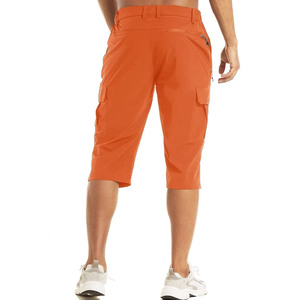 Pantalon cargo multi-poches pour homme Capri avec cordon de serrage, grande taille, en coton tricoté, décontracté, vente en gros - Product Image 2