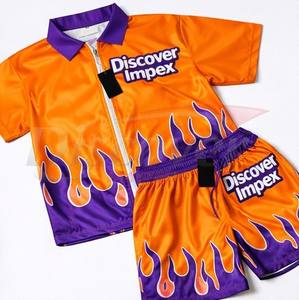 Ensemble deux pièces léger en nylon pour homme, coupe-vent à séchage rapide, survêtement décontracté d'été, chemise à manches courtes et short - Product Image 1