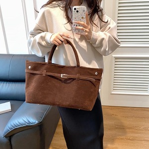 Sac à main grande capacité pour femme, design décoratif à boucle, en faux daim, sac fourre-tout décontracté, sacs élégants 2025 pour femme, sacs à bandoulière, nouveauté - Product Image 6