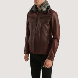 Colección de Chaquetas de Cuero Premium Unisex, Chaqueta de Motociclista de Cuero Genuino, Estilo Bomber con Cierre de Cremallera, para Otoño e Invierno - Product Image 2