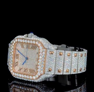 นาฬิกาควอตซ์สแตนเลสสตีลหรูหราประดับมอสซาไนต์ ดีไซน์ทันสมัย รุ่น Thorn Antique กันน้ำ 5ATM เหมาะสำหรับงานปาร์ตี้และงานแต่งงาน จัดจำหน่ายโดยตรงจากโรงงาน - Product Image 1