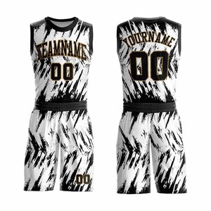 Tenues de basket-ball pour équipes sportives d'extérieur, en tissu mesh sublimé respirant, ensemble de basket-ball - Product Image 2