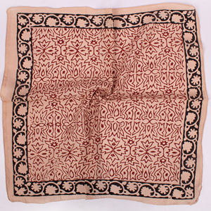 Fabricant Grossiste Fournisseur Tissu Bandana Personnalisé 100% Coton Imprimé au Bloc pour Femme Mouchoir Style Bagru Imprimé - Product Image 4