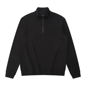 Sweat-shirt d'hiver de luxe, écologique, à col montant et demi-zip, avec logo personnalisé, épais, OEM - Product Image 3