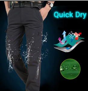 Pantalon cargo tactique décontracté pour homme, 100% coton, imperméable, multi-poches, randonnée en plein air, trekking - Product Image 1