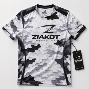 ZIAKOT industry New design Men's Custom Royal White-Steel Gray Performance T-Shirt - Product Image 3