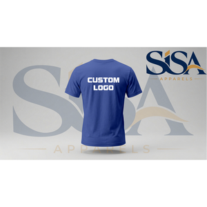 T-shirt personnalisé bleu 100% coton, coupe ample, vêtements de sport, taille 2XL, poids du tissu 220 g/m², modèle 'Roses' - Product Image 3