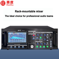 Mezclador de Audio Digital Profesional HD-J16 de 16 Canales con Pantalla Táctil y Supresión de Retroalimentación para Iglesias