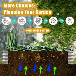 Kit de Jardinière Surélevée Robuste Galvanisée 6x3x1 pieds pour Légumes, Fleurs et Herbes d'Extérieur - Fournitures de Jardinage - Product Image 2