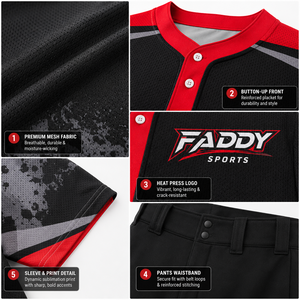 Ensemble uniforme de baseball personnalisé avec logo sublimé, maillot et pantalon en mesh à boutons, vente en gros, tenue de sport respirante pour entraînement d'équipe - Product Image 4