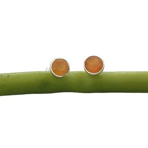 925พลอยคาร์เนเลียนตัดสุดสร้างสรรค์ทำจากเงินสเตอร์ลิงต่างหูแบบน่ารักสำหรับงานแต่งงาน - Product Image 1