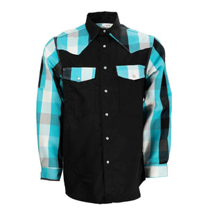 Custom FR Men's <b>Shirts</b> Cotton Blend FR Treatment Long Sleeve <b>Welding</b> Safety Workwear Flame Retardant Heat Resistant 100-150C - Product Image 1