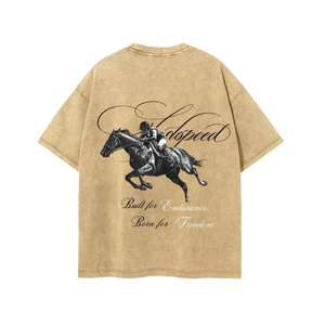 เสื้อยืดพิมพ์ลายกราฟิกแบรนด์ดังสุดฮิตปี 2026 แฟชั่นทันสมัย รับทำแบรนด์และสีตามสั่ง ผ้าฝ้าย 100% ซักย้อมสีแบบแอซิดวอช สำหรับผู้ชาย - Product Image 1