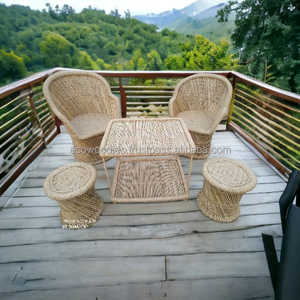 Factory Selling Price Living Room Dining Bamboo Cane Sofa Set Modular Sectional Contemporary Furniture - Product Image 3