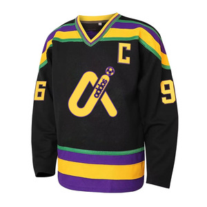 Maillots de hockey personnalisés YUSHUO entièrement imprimés et respirants - 100 % polyester, séchage rapide, 240 g, pour hommes adultes, pour équipes et tournois - Product Image 1