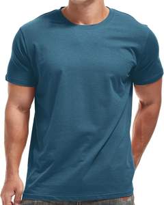 T-shirt unisexe de haute qualité 2026, 100 % coton tricoté, style vintage uni, manches courtes, coupe classique, personnalisable - Product Image 1