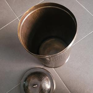 Vintage Hammered Metal Waste Bin Multipurpose Trash Can for Home Decor Workspaces Guest Rooms and Events Use From India - Product Image 4