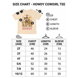 T-shirt décontracté pour filles, personnalisé OEM, style western vintage, imprimé sérigraphié, 100% coton respirant, col rond, motif 'Howdy Cowgirl' - Product Image 6