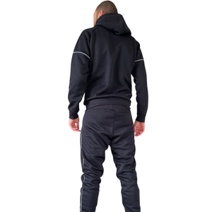 Men Fleece <b>Full</b> <b>Zip</b> <b>Hoodie</b> Tracksuit Set Cuffed Jogger Trousers Relaxed Fit Casual Winter Two Piece Sports Lounge Outfit - Product Image 2