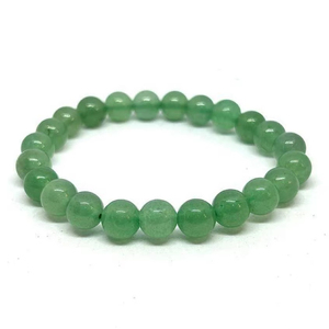8 mm Natural Green Aventurine Beaded <b>Bracelet</b> Elastic Healing Crystal <b>Bracelet</b> Lucky Wealth Stone Stretch For Unisex Wholesale - Product Image 1