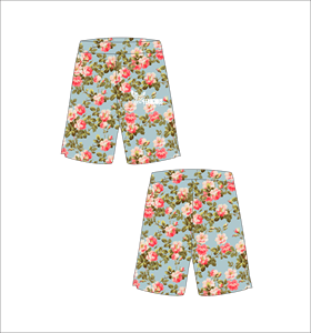 Ferocious <b>Men</b> s Floral Board <b>Shorts</b> Plus Size Elastic Waist Casual <b>Bermuda</b> <b>Shorts</b> Printed Design Right Leg Logo Wholesale OEM - Product Image 1