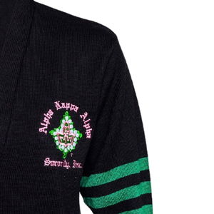 Black <b>Cardigan</b> Sweater Women Embroidered Button Front Knit <b>Cardigan</b> Long Sleeve Casual Sorority College Style Soft Warm - Product Image 3