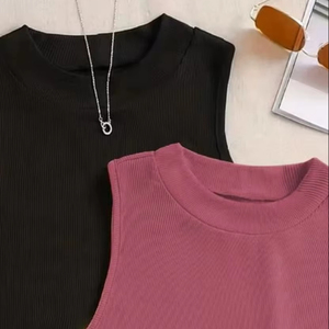 Soldes d'été : Vêtements essentiels pour adolescents, tenues décontractées, coupe ajustée, parfaites pour l'été, basiques mais de haute qualité - Product Image 1