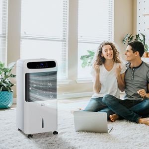 Raffrescatore d'Aria Portatile 32 Pollici 3-in-1, Ventilatore Senza Pale, Umidificatore con Telecomando e LED, Design Moderno - Product Image 2