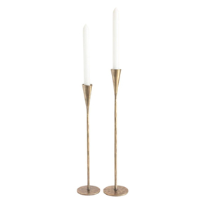 Support de bougie moderne en métal martelé, bougeoir de luxe argenté à facettes, support de bougie conique, bougeoirs sablier minimalistes nordiques - Product Image 2