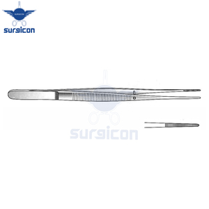 Pinzas Semken para Aplicación de Apósitos, 12.5 cm / 5 Pulgadas, Rectas, de Acero Inoxidable, Instrumento Quirúrgico con Puntas Finamente Dentadas - Product Image 5