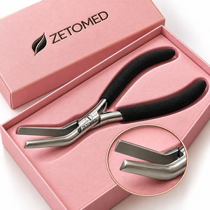 Alicates Profesionales Angulados para Extensiones de Cabello, Herramienta de Instalación y Remoción de Extensiones de Cabello de Acero Inoxidable |   Zetomed Pro - Product Image 6