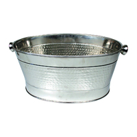 Seau à glace isotherme classique de haute qualité en acier inoxydable avec poignée intégrée pour bar et fête