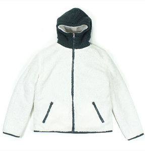 OEM Custom Logo Zip up Solid Color Thick <b>Coat</b> Polar Reversible Sherpa Fleece Jacket Men Sherpa Jacket Ninja - Product Image 3