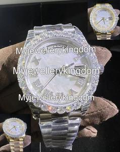 Reloj con Diamantes Moissanite: Lujo Hip Hop, Acero Inoxidable, Reloj para Él, Reloj con Diamantes, Relojes con Diamantes Personalizados - Product Image 4