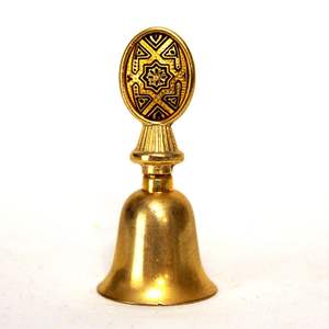 Cloche à main en laiton de style antique, qualité supérieure, avec poignée en métal, pour les enseignants, la décoration intérieure et les collections classiques. - Product Image 4