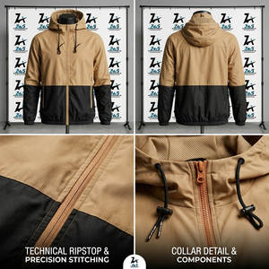 Veste coupe-vent respirante personnalisable de haute qualité, grande taille, patchwork, pour l'hiver, prix de gros, best-seller - Product Image 5