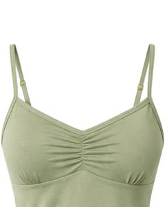 Débardeur Femme Vert Olive Coupe Ajustée Bretelles Réglables Extensible Décontracté Basique Été Confortable Quotidien - Product Image 6