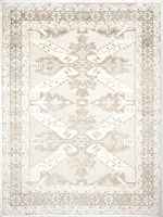Tapis d'intérieur en viscose doux et lustré |   Tapis de salon géométrique de style transitionnel, fait main, écologique, de qualité supérieure, 9x12 pieds |   Fine 3/20