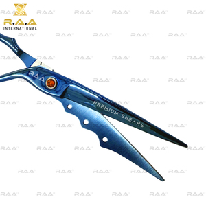 Tijeras de Peluquería Profesionales R.A.A. INTERNATIONAL RAA-179 de 6.5 Pulgadas, Acero Inoxidable Japonés J2, para Zurdos, Azul Titanio, Larga Duración - Product Image 5