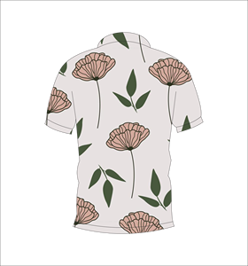 เสื้อโปโลพิมพ์ลายใบไม้สำหรับผู้ชาย แขนสั้น แฟชั่นลำลอง เสื้อกอล์ฟ รับทำโลโก้ตามสั่ง OEM ODM ขายส่ง - Product Image 5
