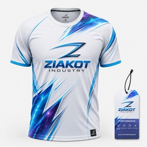 เสื้อยืด ZIAKOT รุ่นใหม่ ดีไซน์พิเศษสำหรับผู้ชาย สีดำ-เทา สไตล์สปอร์ต - Product Image 5