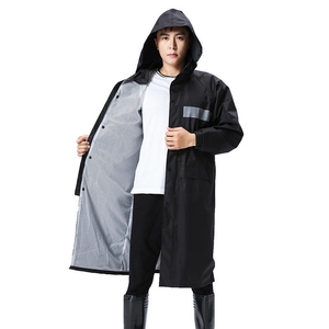 Hot Sale Reflective Hooded Long Spring Waterproof Poncho <b>Rain</b> <b>Jacket</b> for Adults Modern Simple Style for Fishing and Travel - Product Image 4