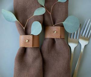 Anillos para Servilletas de Cuero Ecológicos – Vajilla Sostenible - Product Image 2