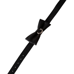 Collier ras du cou en cuir PU pour femme avec nœud couronne et chaîne à maillons, style mignon, accessoire de fête - Product Image 5