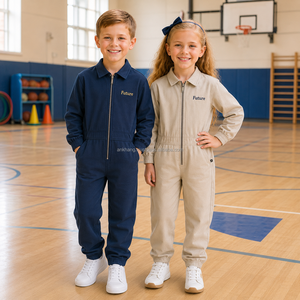 Mono Escolar Personalizable de Tejido Liso de Mezcla de Poliéster/Algodón para Niños de Primaria, Marca Future - Product Image 1
