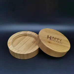 58/400 68/400 89/400 Natural Bamboo Lid Screw Cap Wooden Lid